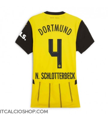 Borussia Dortmund Nico Schlotterbeck #4 Prima Maglia Femmina 2024-25 Manica Corta